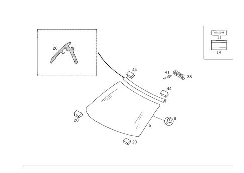 Windshield for 1998 Mercedes-Benz C280 #0
