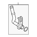 LR183050 - Engine: Water Feed Tube for Land Rover: Defender 110, Defender 130, Defender 90, Discovery, Range Rover, Range Rover Sport, Range Rover Velar Image