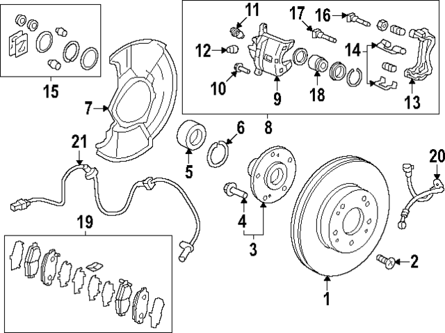 45022T54T00 - Brakes: Brake Pads for Honda: Accord Image