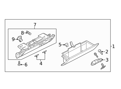 Glove Box for 2014 Land Rover Range Rover Sport #0
