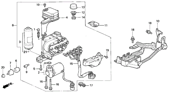 ABS Modulator ('95-'97) for 1997 Honda Odyssey #0