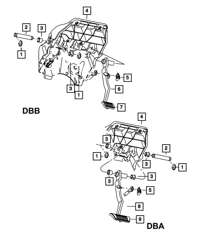 52010318AA - Brakes: Pedal Pivot Shaft for Mopar Image image