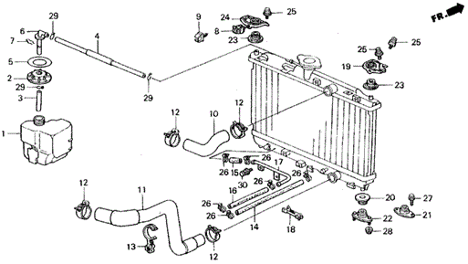 Radiator Hose for 1988 Honda Civic #0