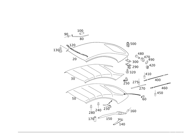 9915170 - Soft Top: Spring Clip for Mercedes-Benz Image image
