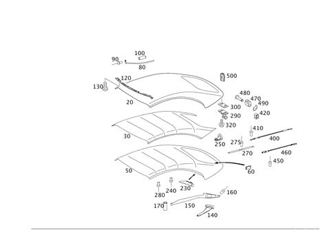 Folding Top Lining for 2015 Mercedes-Benz E550 #0