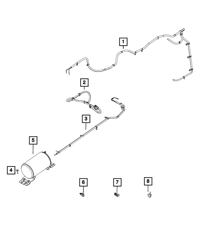68349608AB - Rear Suspension: Air Line Assembly for Mopar Image image