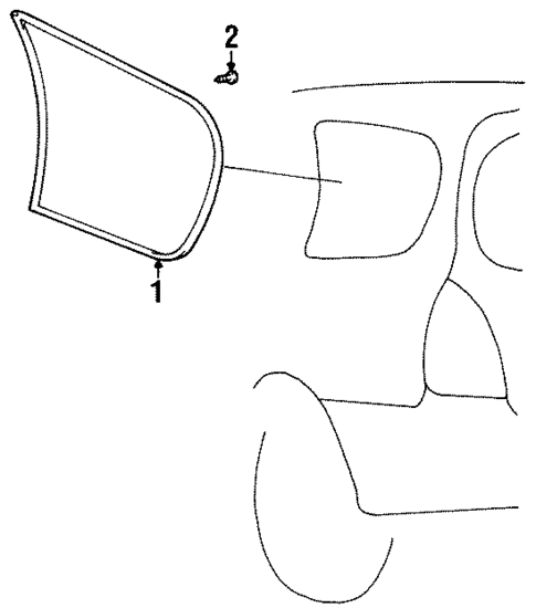 Glass & Hardware for 2000 Hyundai Elantra #0