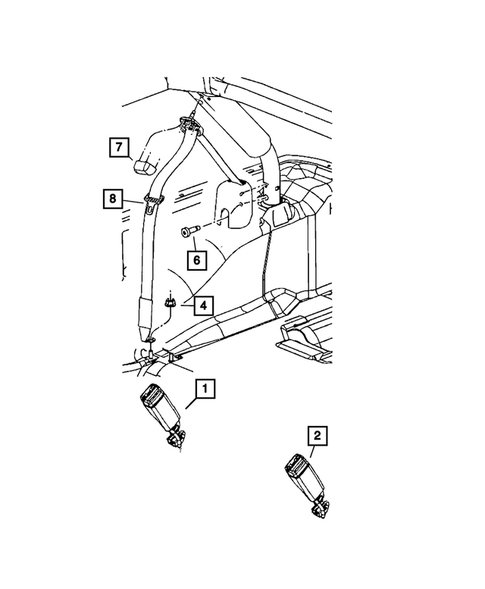 Seat Belts for 2009 Jeep Wrangler #1