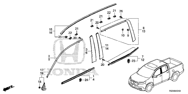Molding for 2017 Honda Ridgeline #0