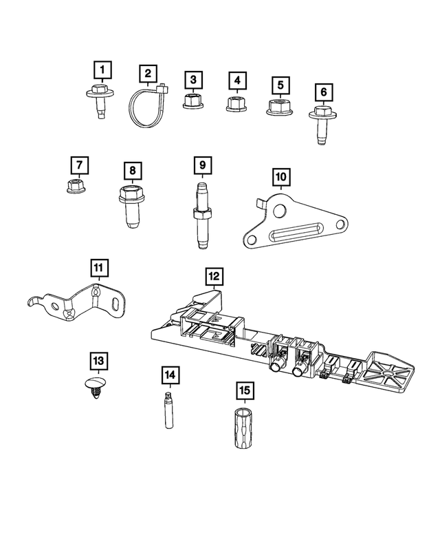 6502832 - Electrical: Hex Flange Head Screw for Chrysler: 200, 300M, Concorde, Pacifica, Sebring, Town &amp; Country, Voyager | Dodge: Avenger, Caravan, Charger, Grand Caravan, Intrepid, Journey, Viper | Jeep: Grand Cherokee, Grand Cherokee L | SRT: Viper Image