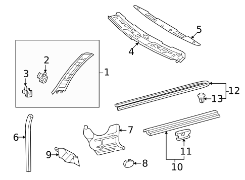Interior Trim - Pillars for 2002 Mercedes-Benz CLK 55 AMG&reg; #1
