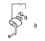 28711J5010 - Exhaust: Rear Muffler for Kia: Stinger Image