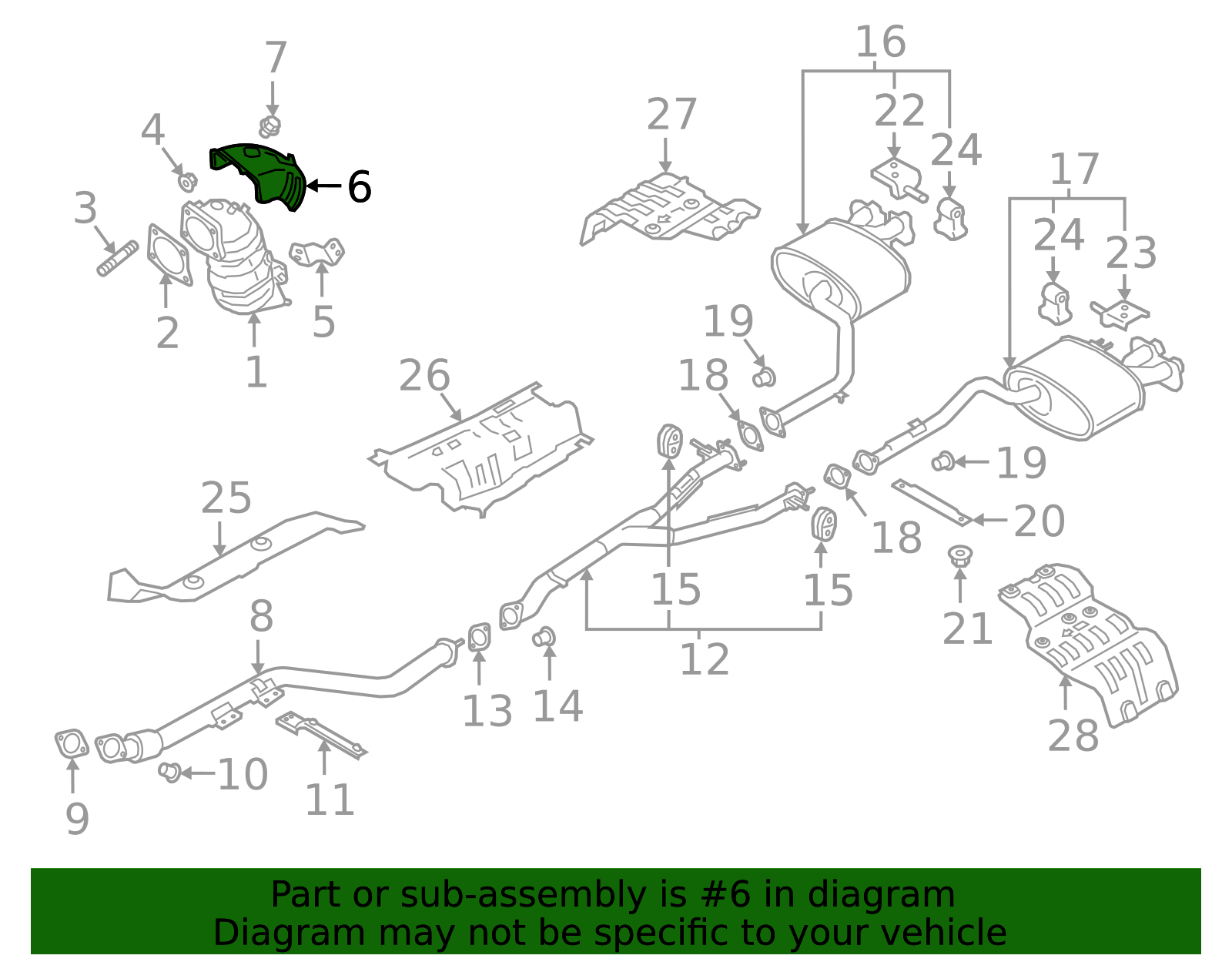 2018-2021 Kia Stinger Heat Shield 28525-2C150 | OEM Parts Online