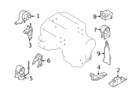 Engine & Trans Mounting for 2005 Nissan Quest #1
