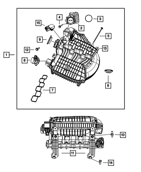 Manifolds and Vacuum Fittings for 2008 Dodge Grand Caravan #3