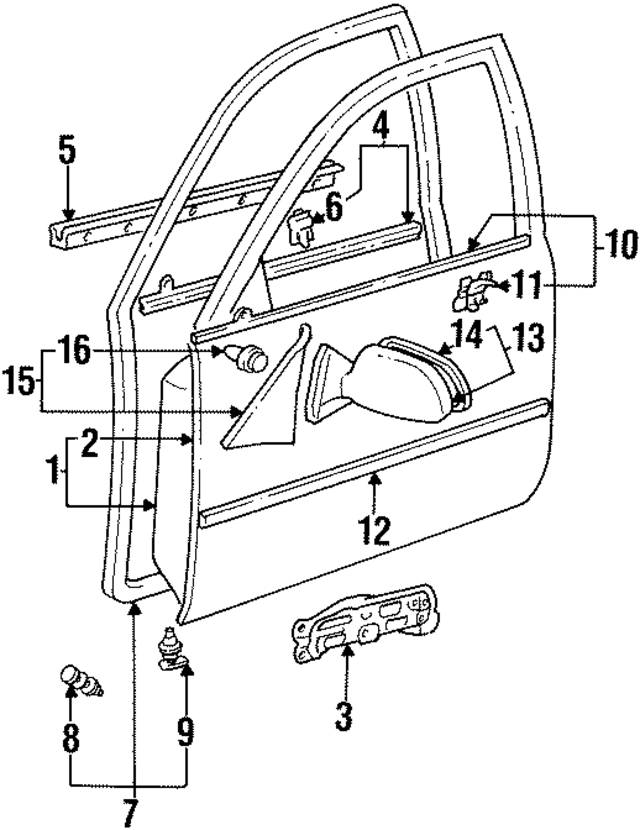 6821112160 - : Belt Weather-Strip Clip for Toyota Image