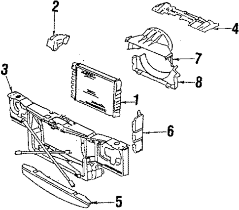 Radiator & Components for 1987 Buick Regal #0