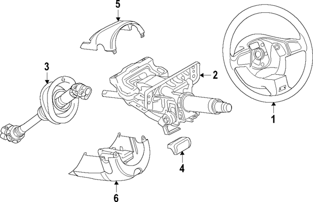 8W0419501F - Steering: Steering Column for Audi Image