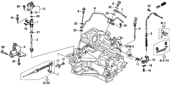 AT ATF Pipe - Speed Sensor (1) for 1997 Acura CL #0