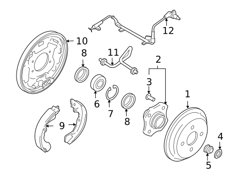 Rear Brakes for 2007 Suzuki Aerio #0
