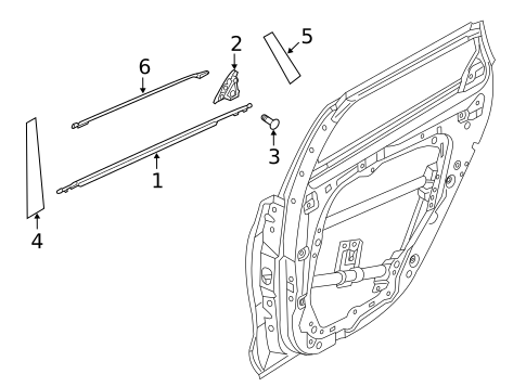 Exterior Trim - Rear Door for 2019 Hyundai Elantra GT #0