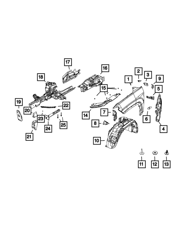 68242136AB - : Blocker Foam, Right for Mopar Image