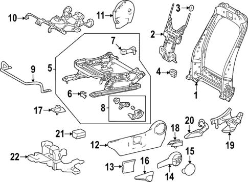 Driver Seat Components for 2023 Toyota bZ4X #1