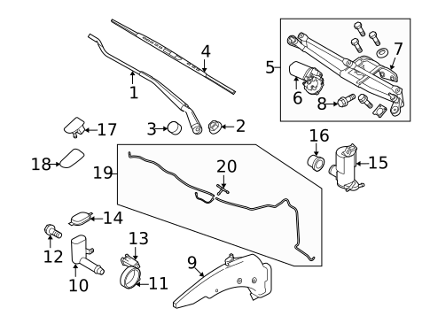 Wiper & Washer Components for 2010 Ford Transit Connect #0