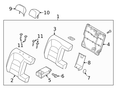 Rear Seat Components for 2017 Kia Forte5 #0