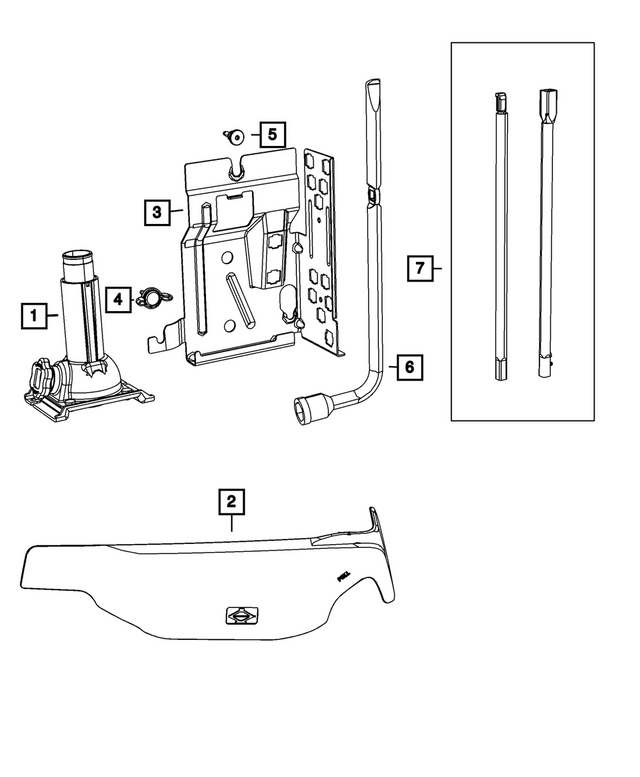 1JA35ZDMAC - Wheels: Jack Storage Cover for Mopar Image image