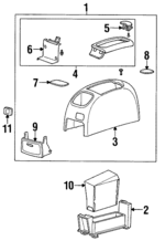 F78Z16045A36BAA - Body: Console Assembly for FORD Image