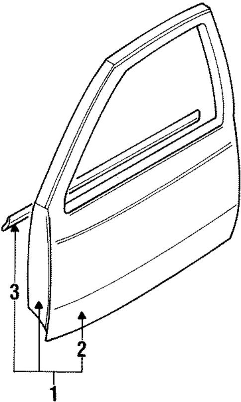 Door & Components for 1992 Nissan Pathfinder #0