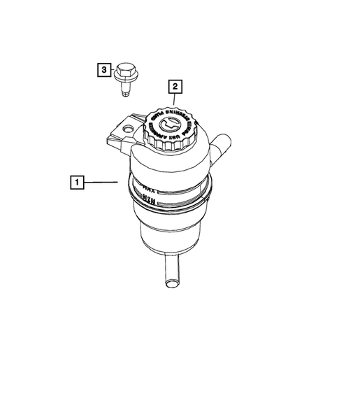 Power Steering Pump and Reservoir for 2017 Dodge Journey #1