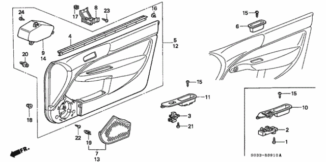 Front Door Lining for 1997 Honda Civic #0