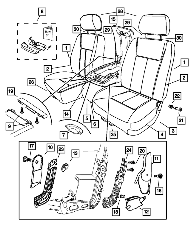 1BJ721J3AA - : Seat Back Cover, Driver for Mopar Image