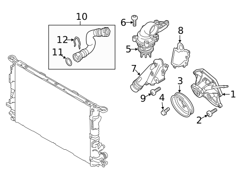 Water Pump for 2012 Audi A6 Quattro #0