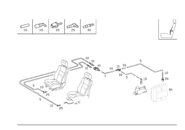 1581435 - Vacuum System/Hydraulic System: Piping for Mercedes-Benz Image image