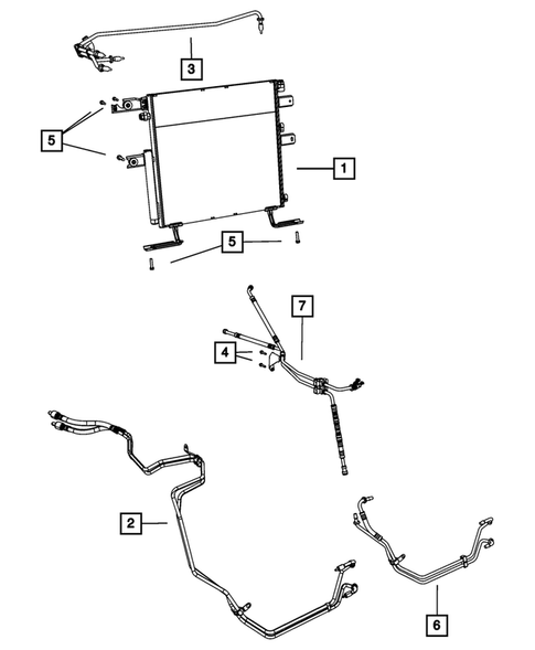 Transmission Oil Cooler, and Lines for 2012 Ram 3500 #1