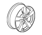 17x7-Inch 5-Spoke Aluminum Wheel