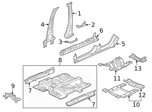 Floor & Rails for 2019 Honda HR-V #0
