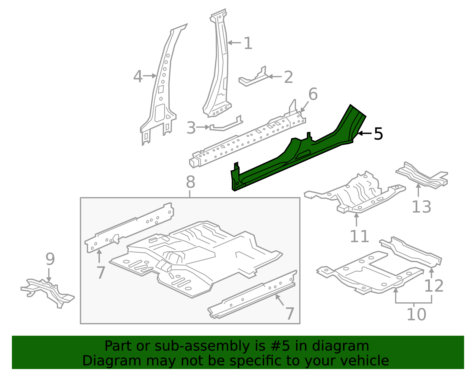 2016-2022 Honda HR-V Rocker Panel 04641-T7W-A10ZZ | Honda Factory