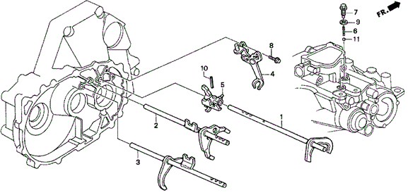 MT Shift Fork for 1997 Acura CL #0