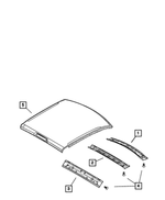 55275801AA - Body Sheet Metal Except Doors: Roof Front Header for Mopar Image
