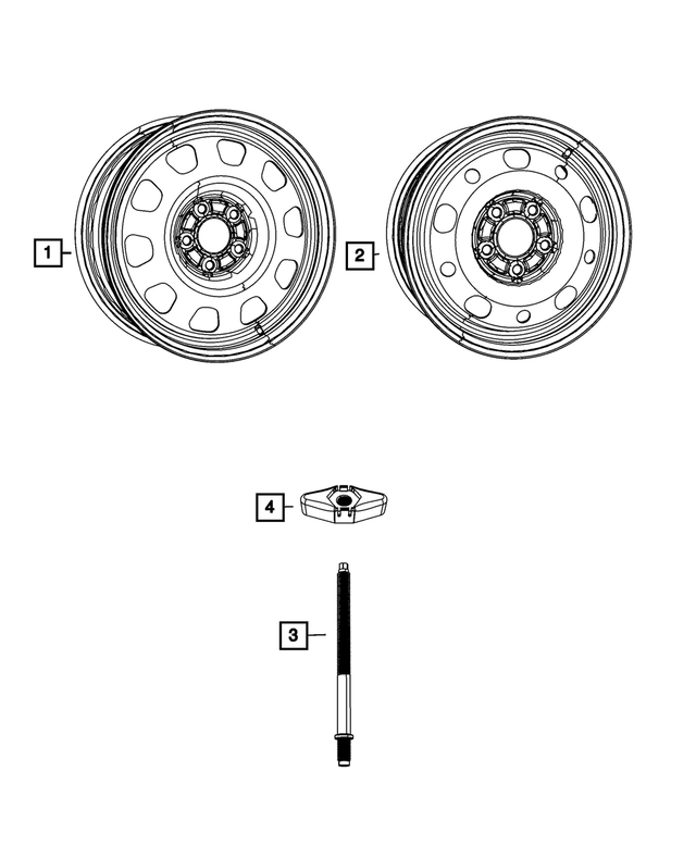 « 5105876AA – Wheels : Roue De Secours Fixation pour Mopar Image »