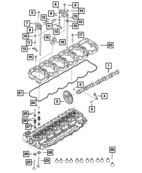 Camshaft and Valve for 2012 Ram 2500 #0