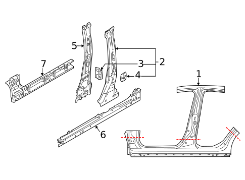 Center Pillar & Rocker for 2020 Toyota Yaris #0