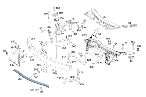 Front Reinforcement and Radiator Support for 2019 Mercedes-Benz GLC63 AMG #0