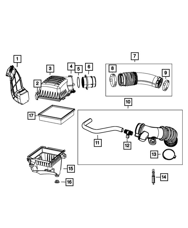 68105545AA - Fuel: Ambient Air Duct for Mopar Image
