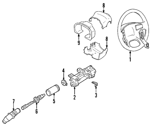 Steering Column for 2009 Cadillac DTS #1