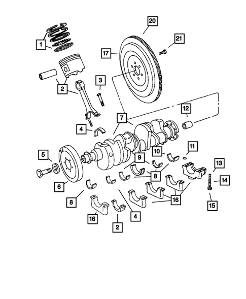 Crankshaft, Pistons and Torque Converter for 2006 Dodge Ram 3500 #0